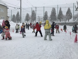 雪中運動会①